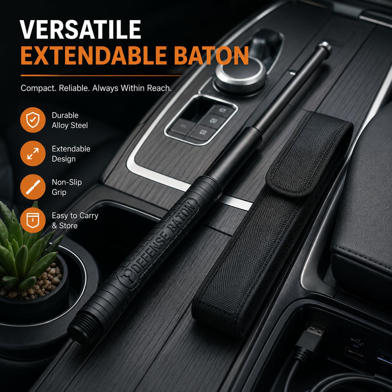 Taille Extensible multifonctionnelle, Noir, avec Sac en Nylon, poignée antidérapante