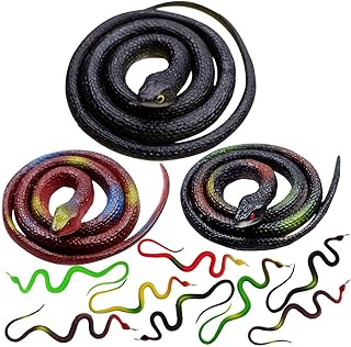 11 Pcs Realistic Rubber Snakes Decoration for Garden Props to Scare Birds, Squirrels, Mice, Prank Toys, Theater Props, and Party Favors for Kids