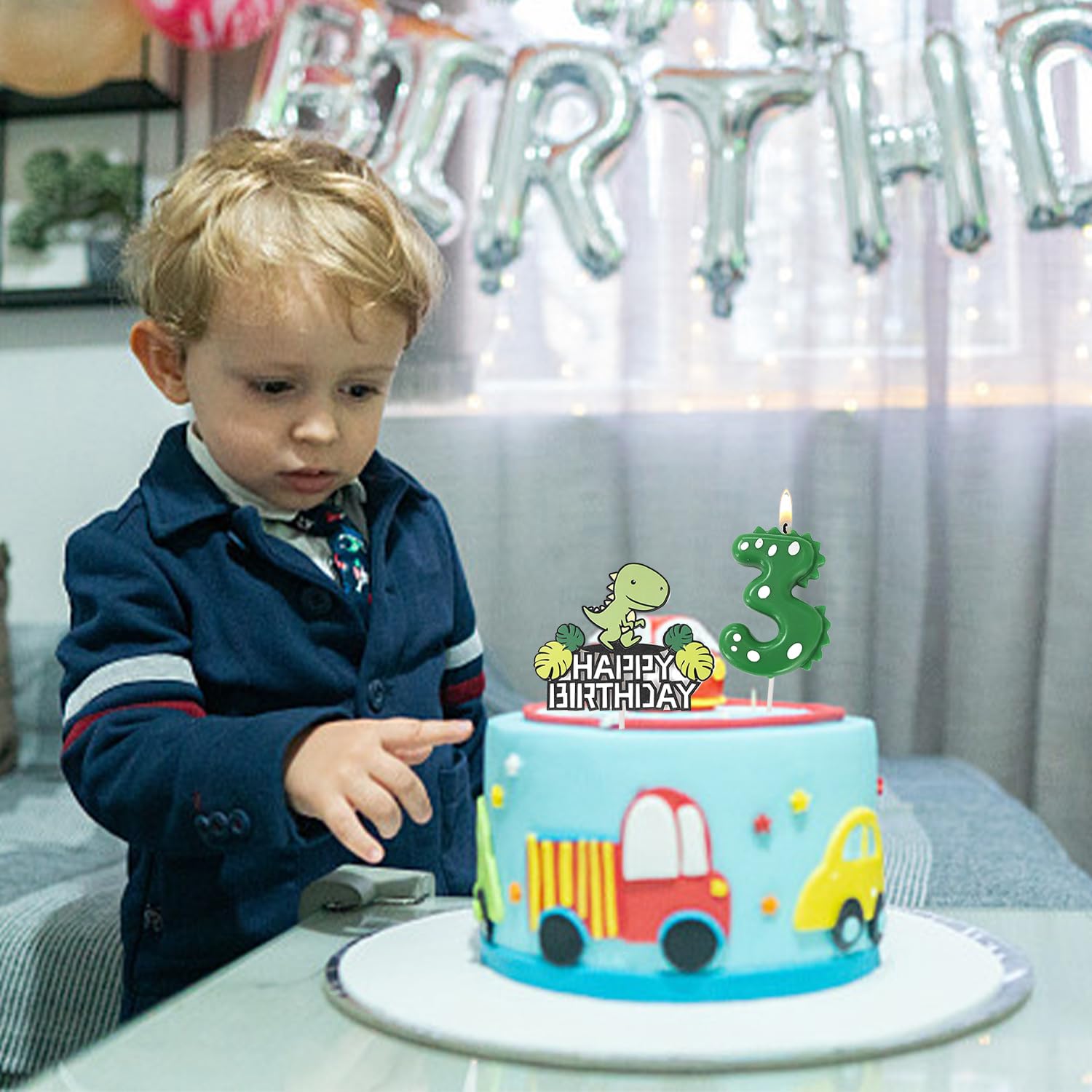 Bougie Numéro 8, Grande Bougie D'Anniversaire De 7.6 Cm Avec Couronne