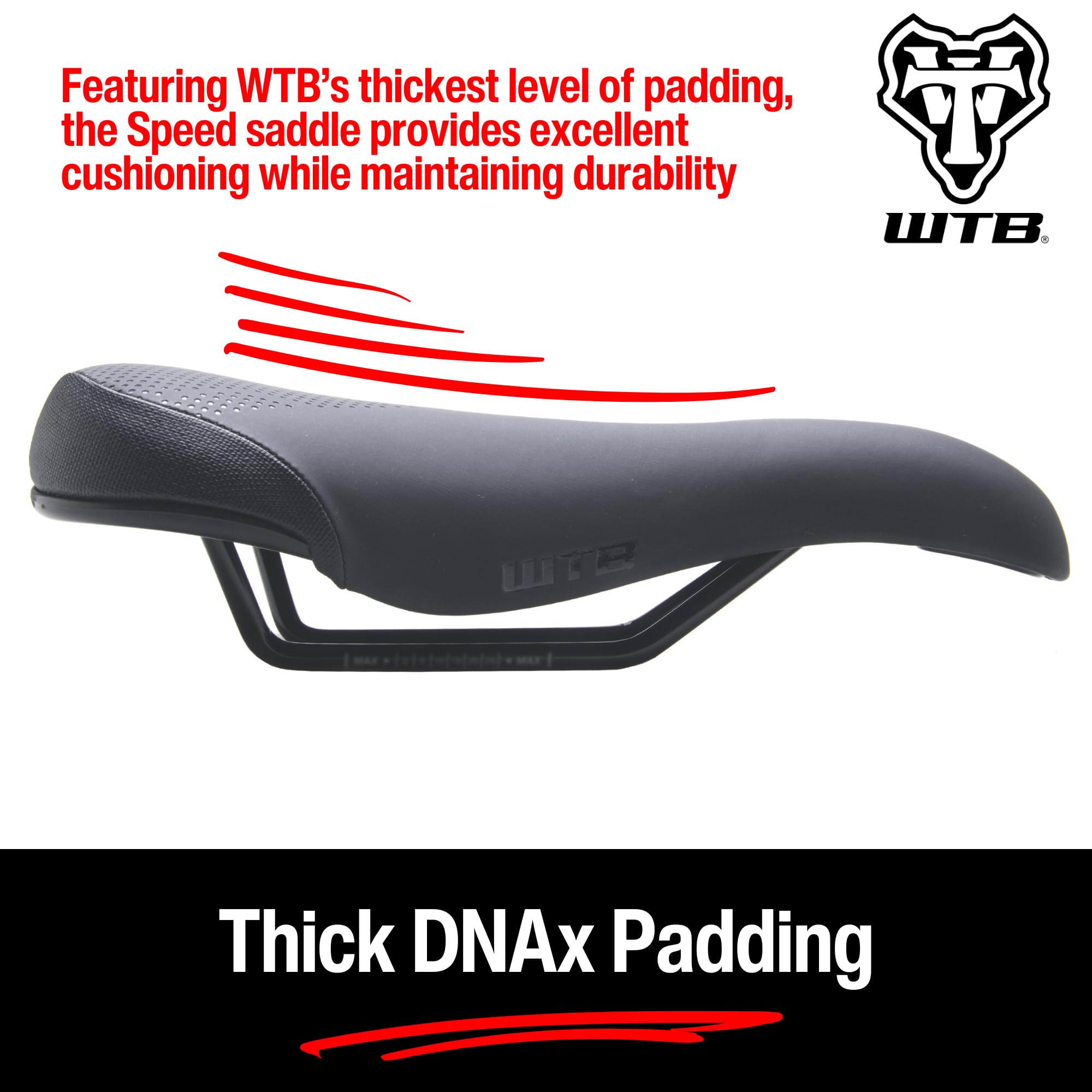 Amazon | WTB Speed Comfortバイクサドル、衝撃吸収サドル、デュアル