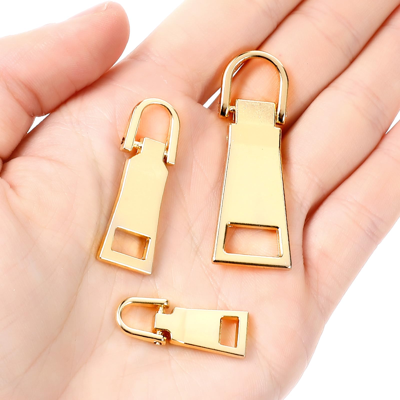 3 piezas de cremallera de repuesto para reparación de cremallera, pestaña deslizante de cremallera, reparación de pestañas doradas para equipaje, mochila, chaqueta, maleta, abrigo, bolsos, nociones de