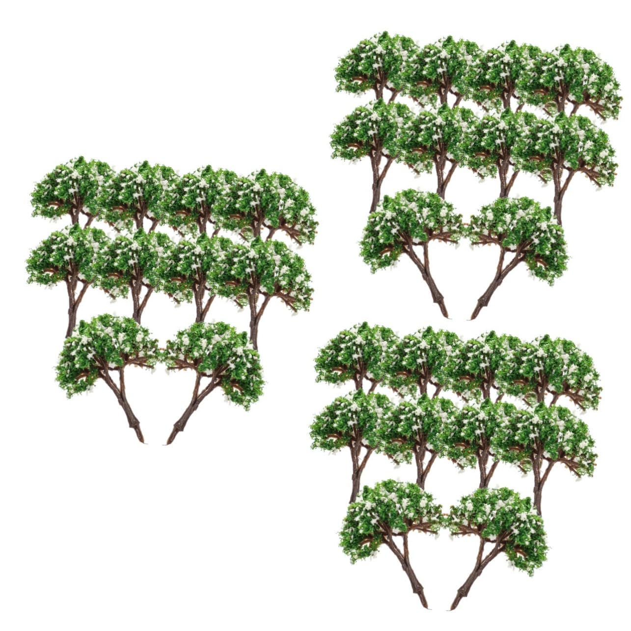 Zerodeko Greenery Decor 30 Pcs Tree Model Small Garden Arstpeoe Artistic Creation Sand Table Decoration Miniature Tree Decoration Cherry Tree Ornaments Bonsai Model Tree Train Plastic