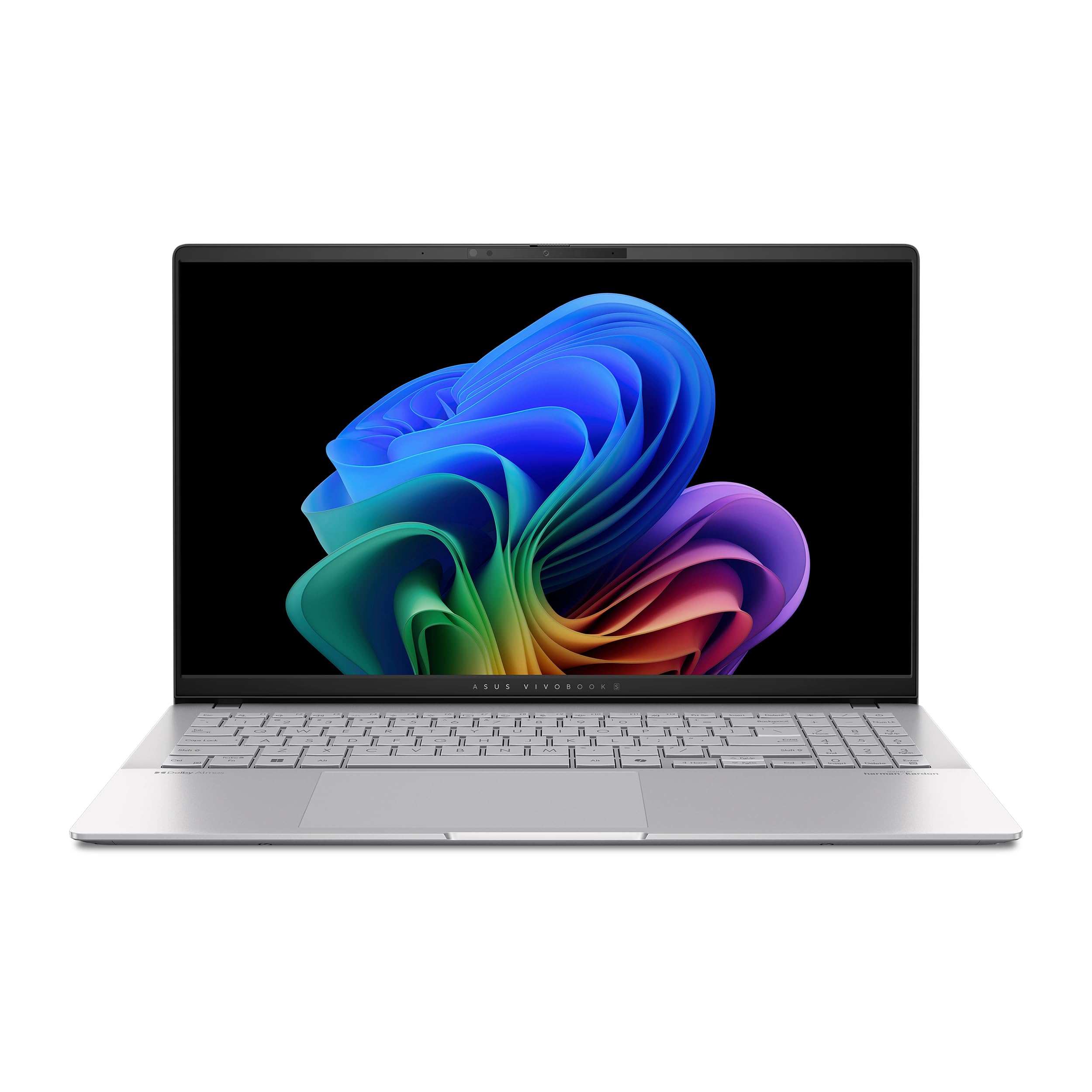 ASUS Vivobook S 15 Copilot+ PC, 15.6" Thin and Light Laptop, 3K 120Hz OLED Display, Snapdragon® X Plus Processor, 16GB Memory, 1 TB SSD, Copilot Key, Wi-Fi 7, Cool Silver, S5507QA-DB71-CB