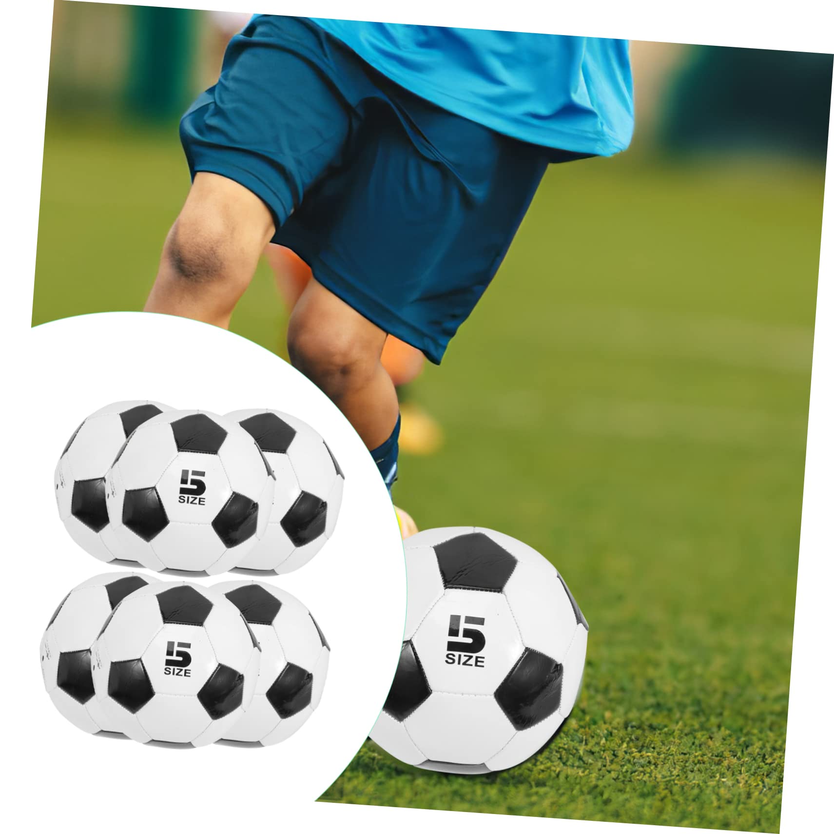 BESPORTBLE 6 Piezas Balón De Fútbol De PVC Talla Balón De Fútbol para Entrenamiento y Práctica Infantil Aire