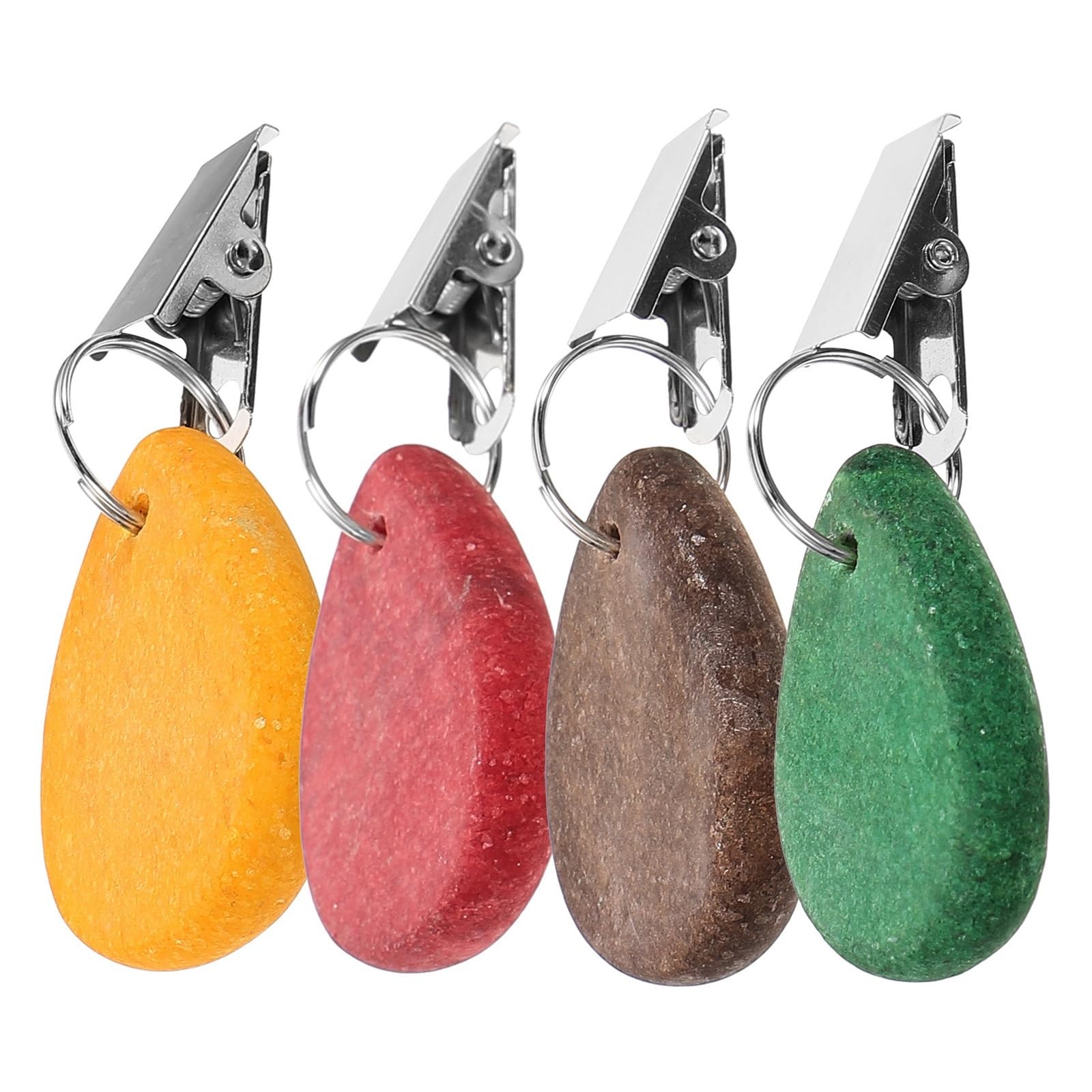 Maryear Tablecloth Weights 8Pcs Tablecloth Weights Heavy Duty Decorative Clips for Outdoor Dining Windproof Table Cover Pendants Sturdy Stone
