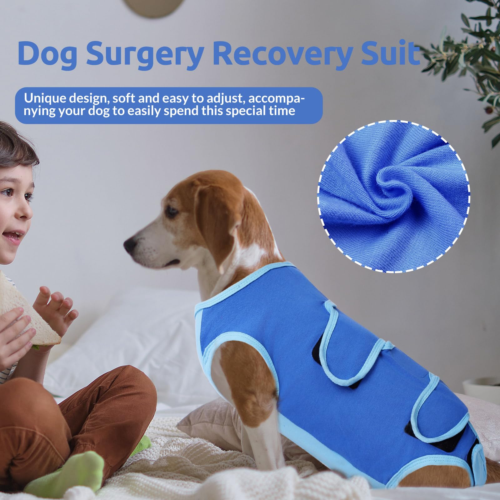 ASENKU Dog Recovery Suit for Female Male Dog Post Surgery Dog Onesie,Medical Pet Shirt,Dog Operation Recovery Suit Spay for Small,Medium and Large Dogs - Image 4