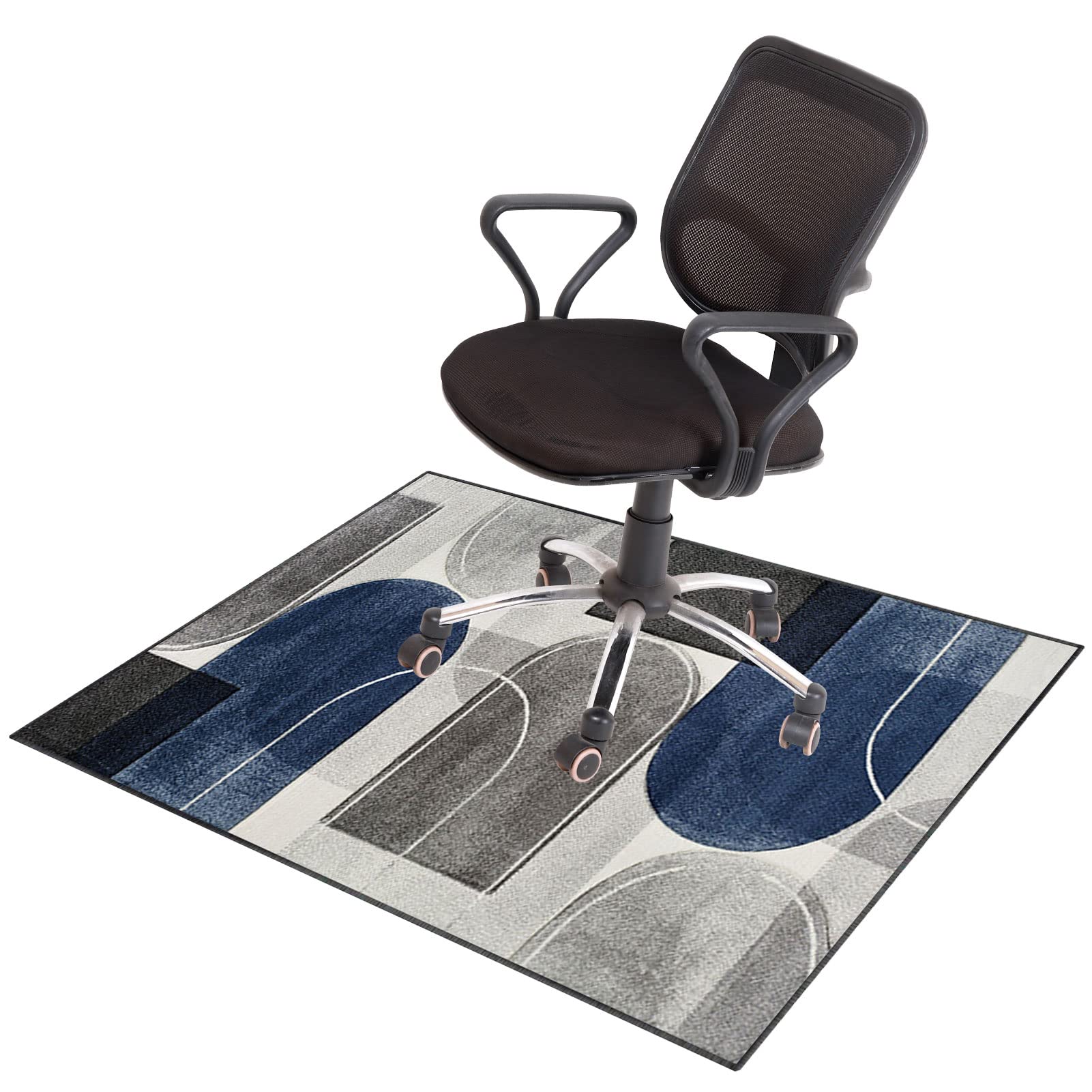 EYZO Chair Mat For Low-Medium Pile Carpet Floors Floor Protectors Office Chair Mat Computer Chair Mat Desk Chair Mat For Hardwood Floor For Rolling Chairs Gaming Chair Rug For Home Office 90 × 120 cm