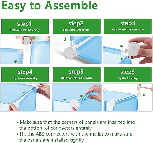 Miniatura 7 de C&AHOME Organizador de almacenamiento de cubos, estantes de 16 cubos, cubos de almacenamiento de plástico, organizador de armario de bricolaje,