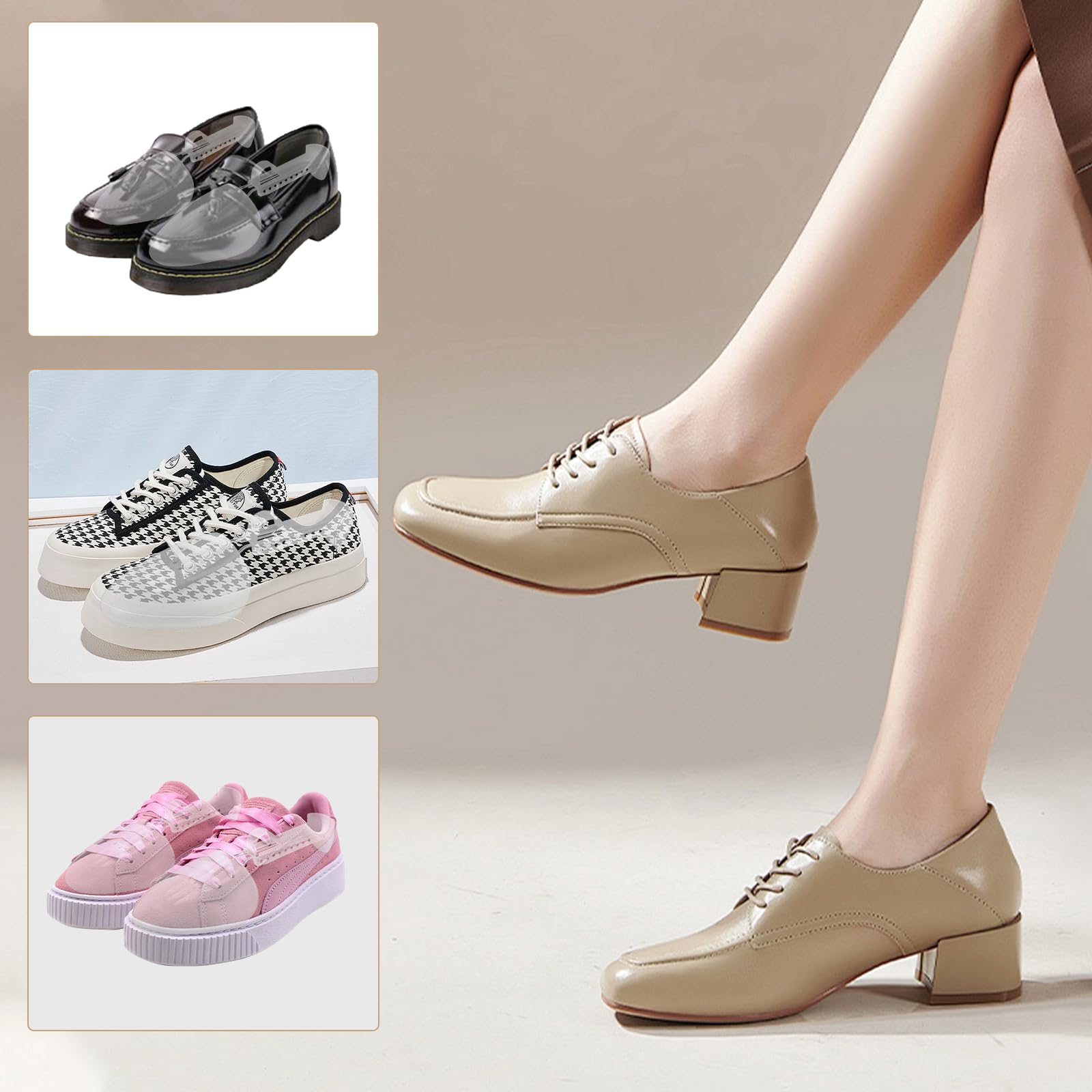Árbol de zapatos para hombre, estirador de zapatos, longitud ajustable, soporte en forma de zapato, Blanco 4 pares, for Men's Shoes Size 5.5-11