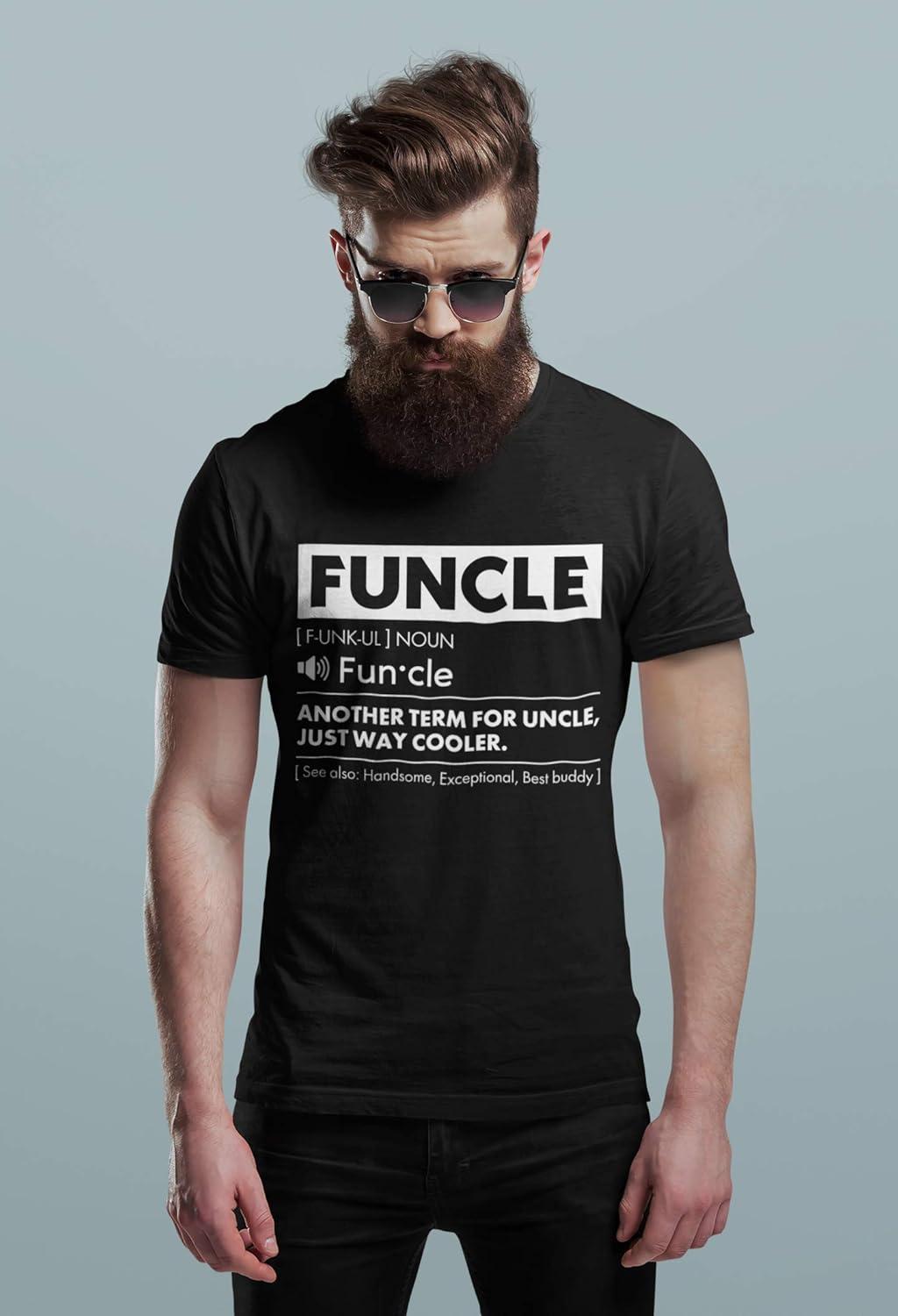 Funcle Shirt for Men Best Uncle Shirt Ever Cool Funny Tshirt - Image 3