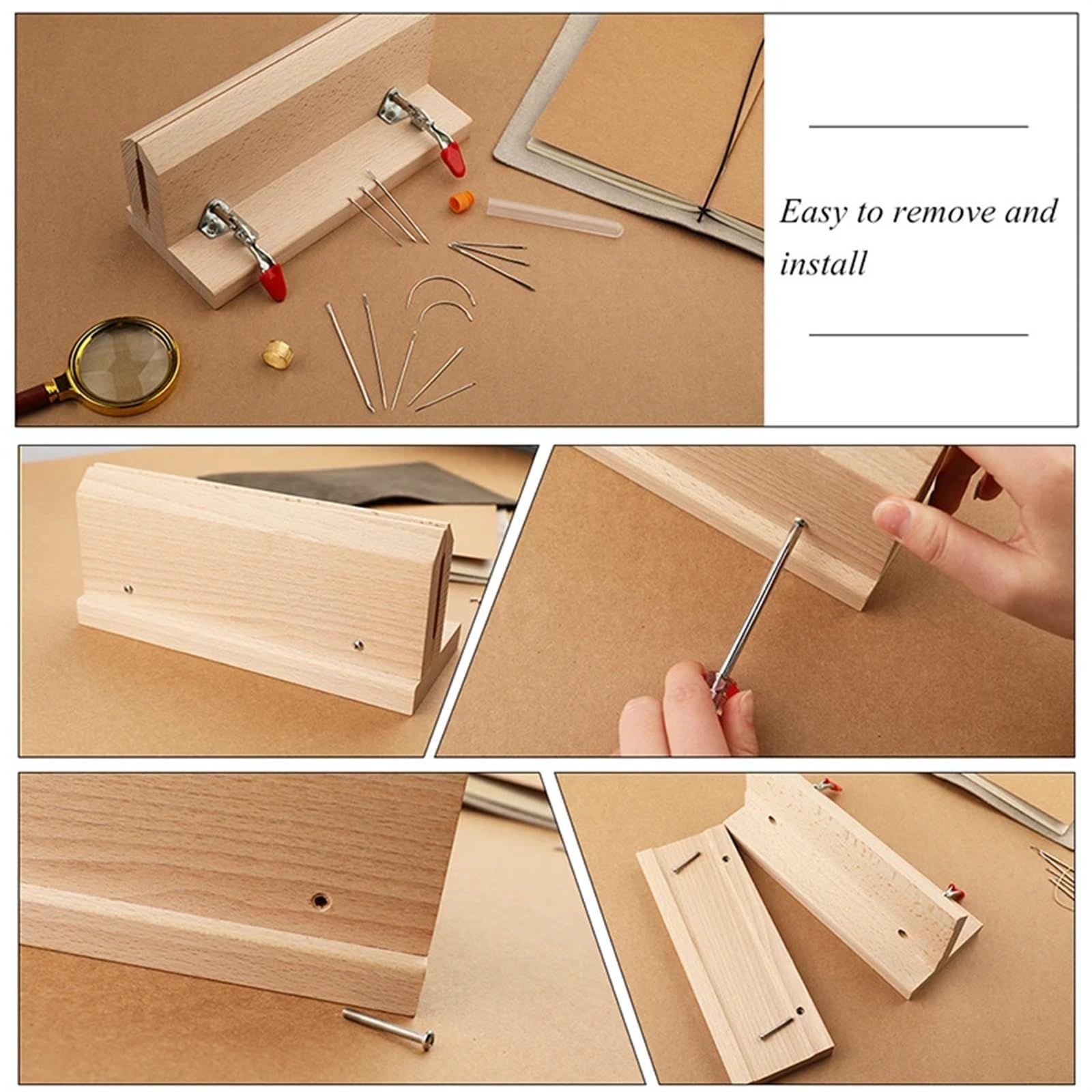 pinzas costura Clip De Madera Cosido A Mano Herramienta Bricolaje Hecha A For Cuero Marco Herramientas Costura Artesanal