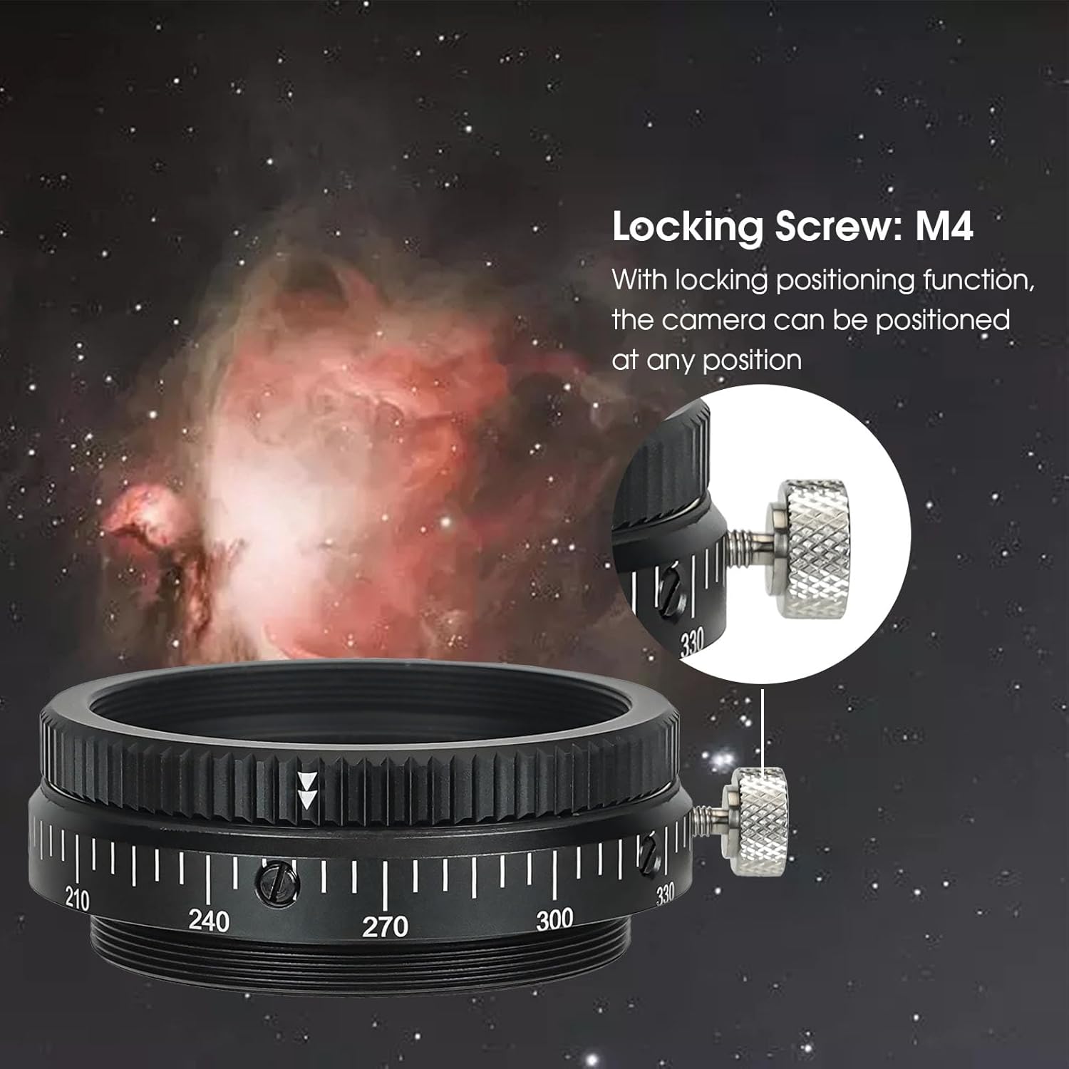 SVBONY SV210 Camera Angle Adjuster, M63 CAA 360 Degree Rotator, for SV550 80mm F6 Visual Rotation, CAA for Deep Sky Astrophotography