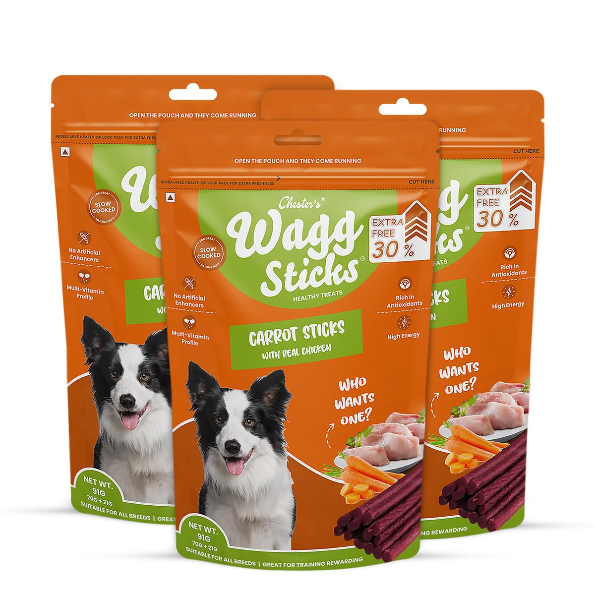 Wagg Sticks Carrot Sticks with Real Chicken Dog Treats for Training - Healthy Treat with High in Protien - 70 Grm - (Pack of 3) (B0D49QF3Q5) Amazon Price History, Amazon Price Tracker