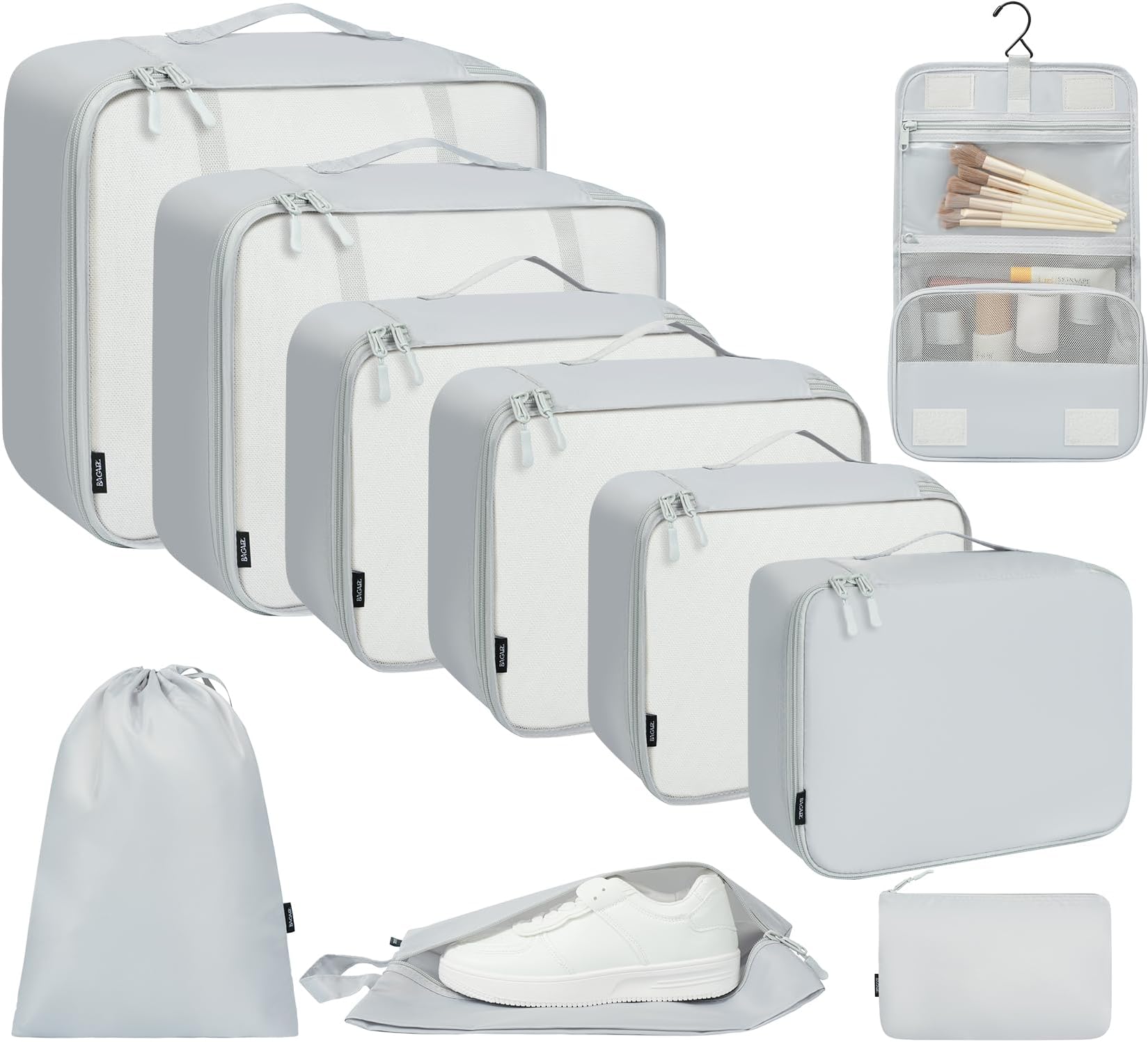 6 Set/8 Set/10 Set Packing Cubes Various Sizes Packing Organizer for Travel Accessories Luggage Carry On Suitcase