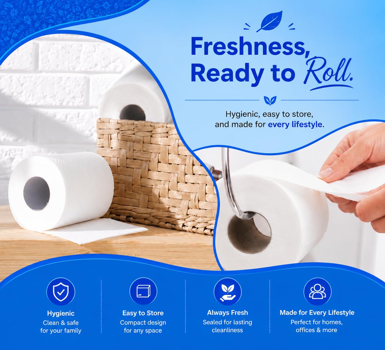 Careswipe 3-Ply Toilet Paper - Family Pack of 6 -5 Careswipe 3-Ply Toilet Paper - Family Pack of 6 -5