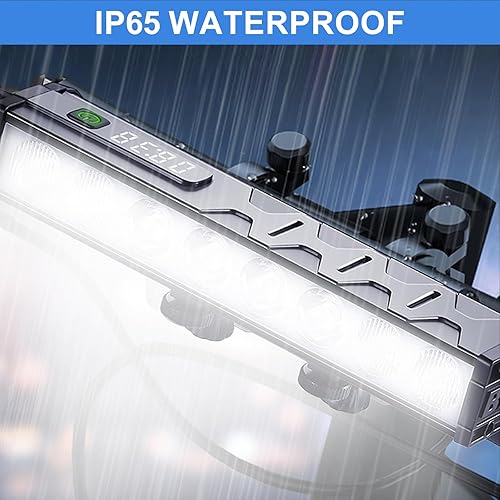 Miniatura 5 de Luces de bicicleta, 17 LED de 4000 lúmenes, luz de bicicleta con 4 modos, 10000 mAh USB recargable luz de bicicleta para bicicleta con pantalla de