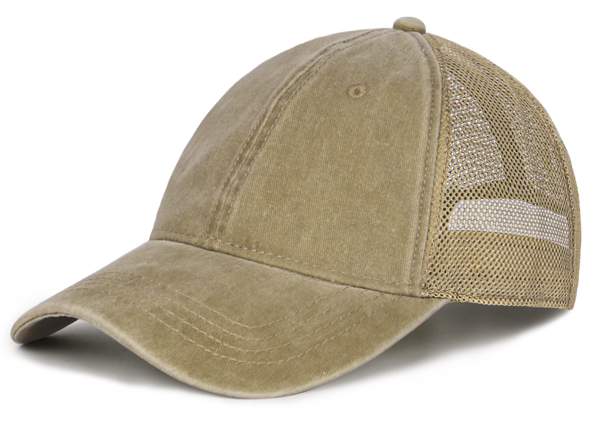 – XX-Large Washed Trucker Caps Hats for Big Heads,Vintage Mesh Baseball Cap, Summer Running Cap UV Protection Sport Hats