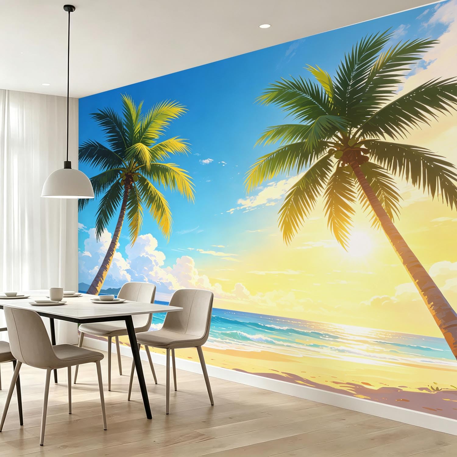 Fototapete Tropischer Strand Tapete 430 x 300 cm (WxH)