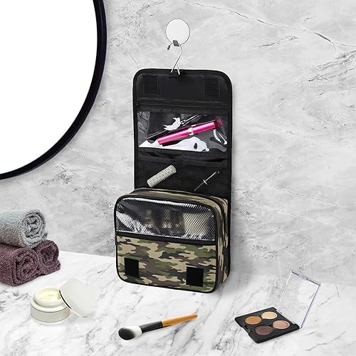Miniatura 4 de Neceser colgante portátil para colgar bolsas de maquillaje de viaje, bolsa de cosméticos grande impermeable, kit de aseo de viaje para mujeres y