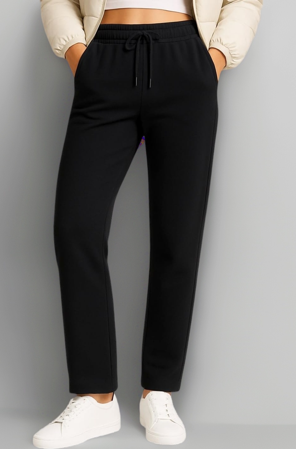 BLINKIN Women's Fleece Track Pants | Warm Winter Joggers with