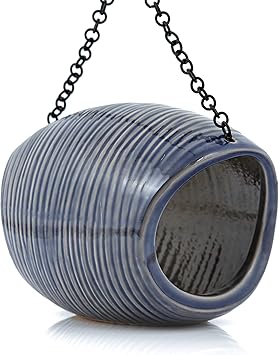 BYER OF MAINE Mango Stone Fly Through Bird Feeder, Hanging Outdoor, Outside Garden Decoration, Durable, Easy to Clean & Fill, 2 Lbs