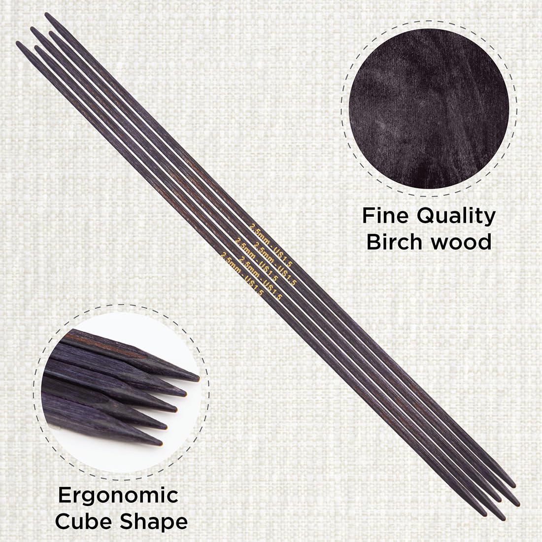 KnitPro Nova breinaalden aan één uiteinde van 25 cm x 2,25 mm KnitPro Nova breinaalden aan één uiteinde van 25 cm x 2,25 mm