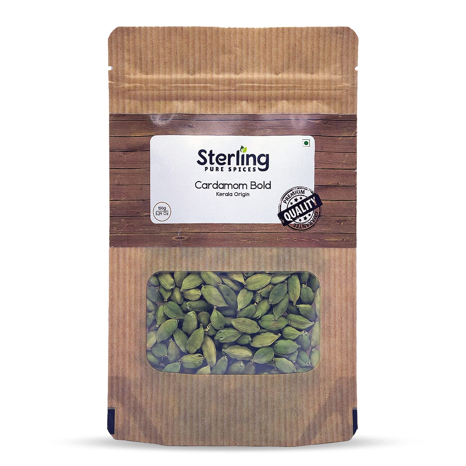 Sterling Kerala Green Cardamom 8mm+ - Super Bold, Fresh & Aromatic, Natural & Chemical-Free, High-Oil Content, Whole Pods for Cooking, Baking, Tea & Chai (150g) (B0DBQCV565) Amazon Price History, Amazon Price Tracker
