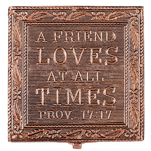 Cottage Garden XCS5S Friend Loves At All Times Small Stamped Metal Copper Finish Jewelry Keepsake Decorative Box thumb #1