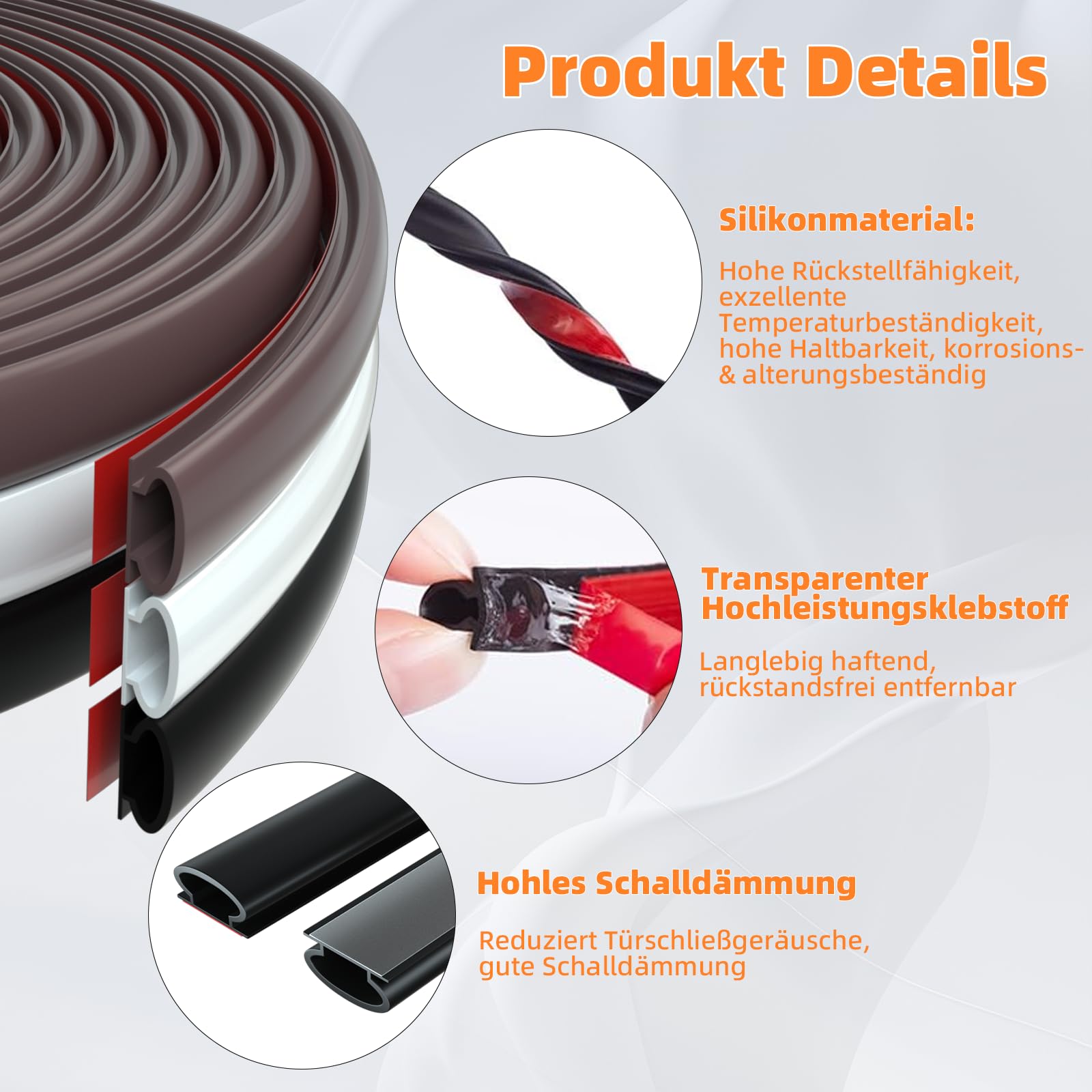 GUARNIZIONE ADESIVA ISOLANTE GOMMA 5 MT - Foto 10