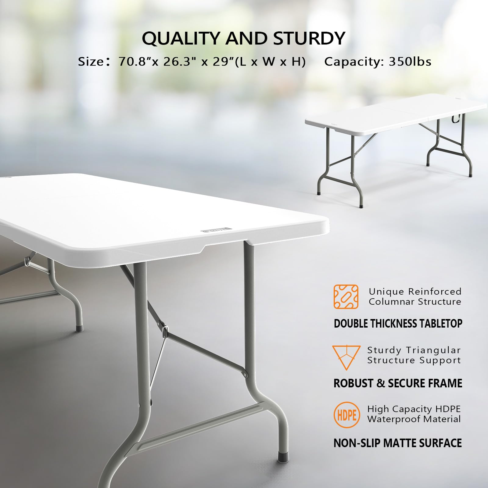 Amazon.com: VINGLI 6-Foot Portable Plastic Folding Table