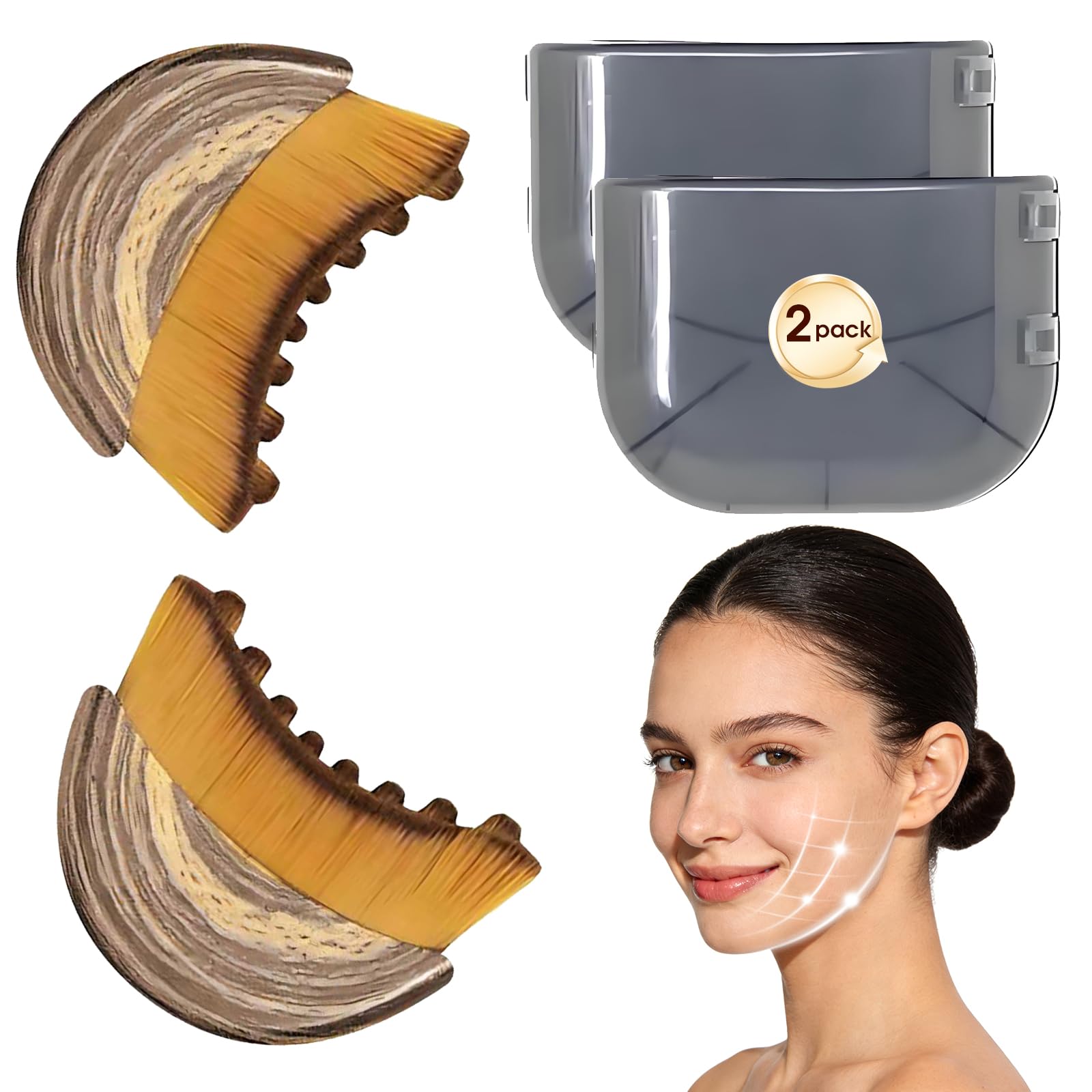 Amazon.com : 2PCS Lymphatic Contour Face Brush - Ultra-Soft