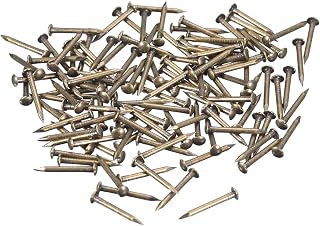 uxcell 120 Pcs Small Tiny Nails 1.2mmx12mm(DxL) Tiny Brass Nails Hardware Nails Small Nail for Wooden DIY Decorative Boxes Household Accessories, Bronze Tone