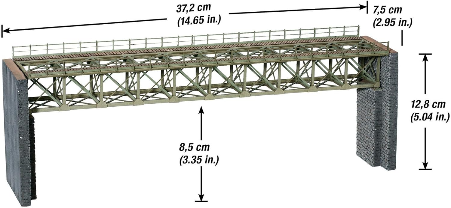 Noch 67020 37.2 cm Long Steel Bridge Landscape Modelling