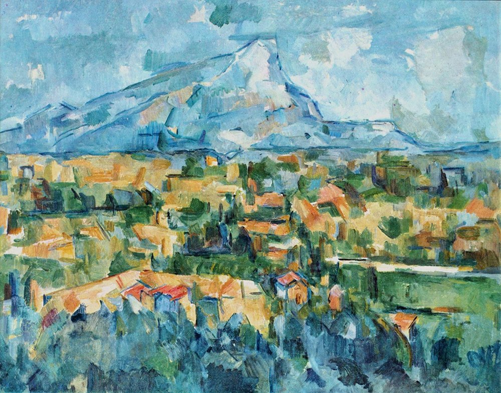 Impression Paul Cézanne Mountains in The Distance grand format papier mat