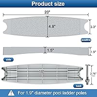 Vista 4 de Goovilla Escalera de repuesto para alberca (paquete de 3) Escalera universal de plástico moldeado resistente de 18 pulgadas con 6 pernos de acero