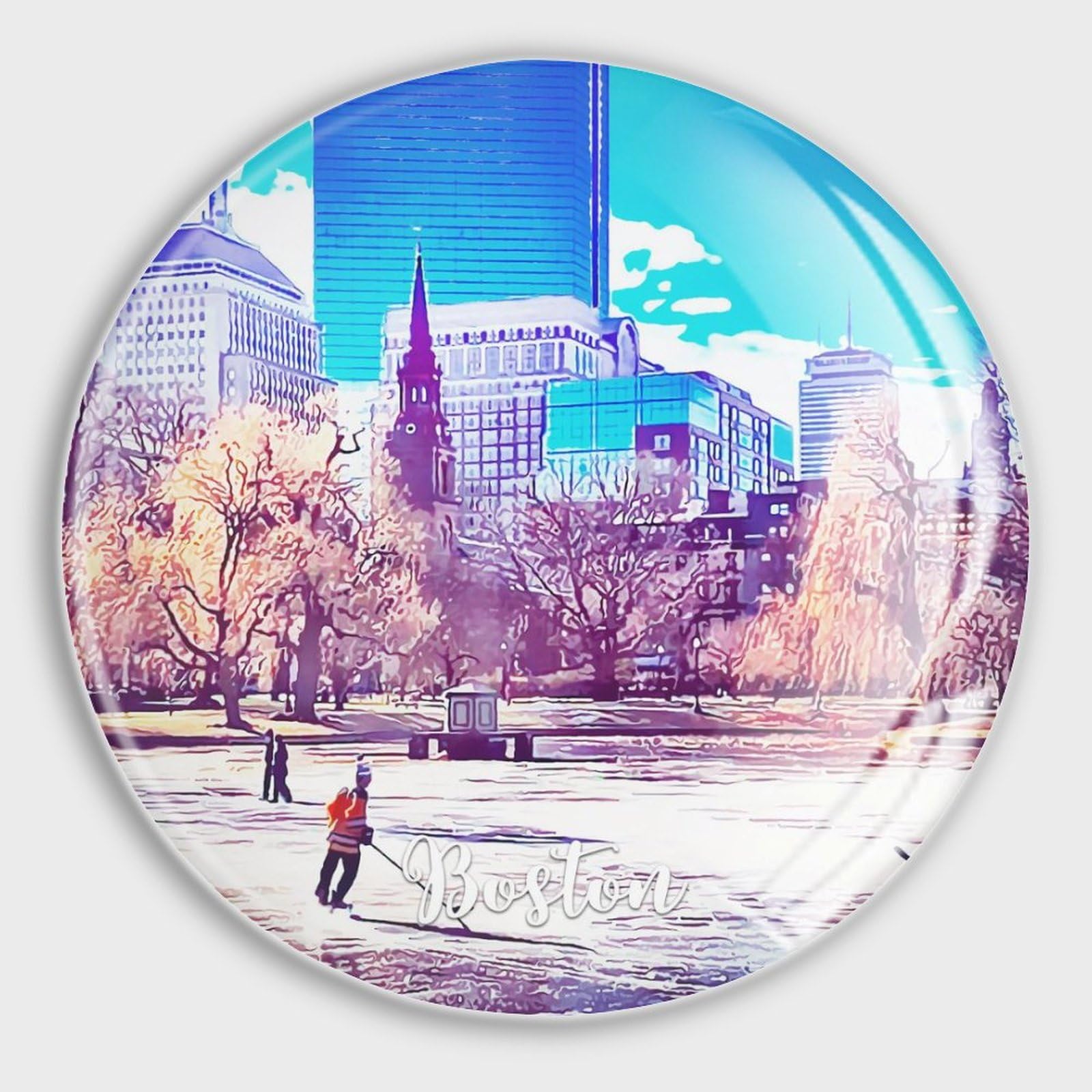 Imanes de vidrio de Boston de alta resistencia, detalles de cristal para decorar casilleros