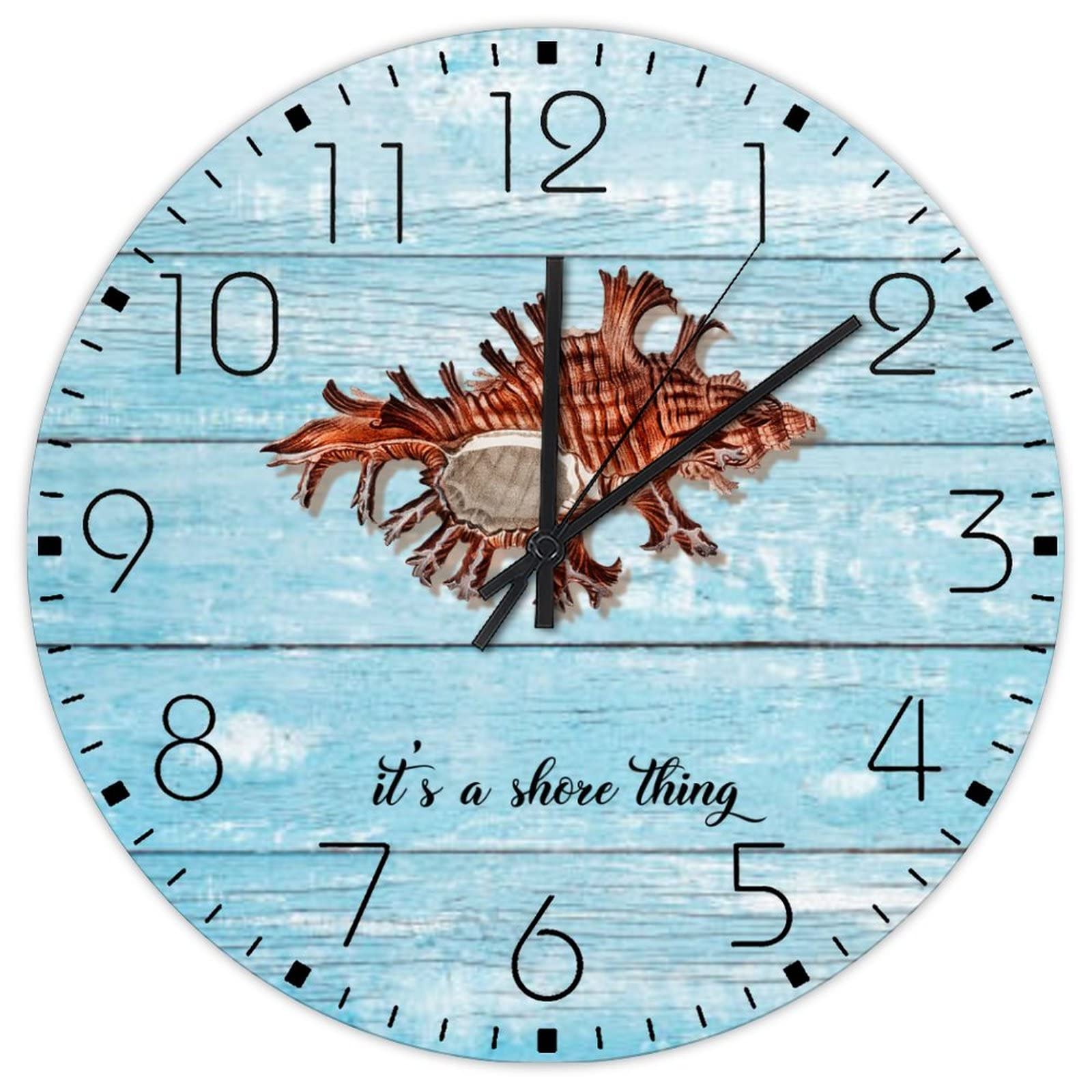 Horloge murale en bois bord de mer pour une cuisine style campagne