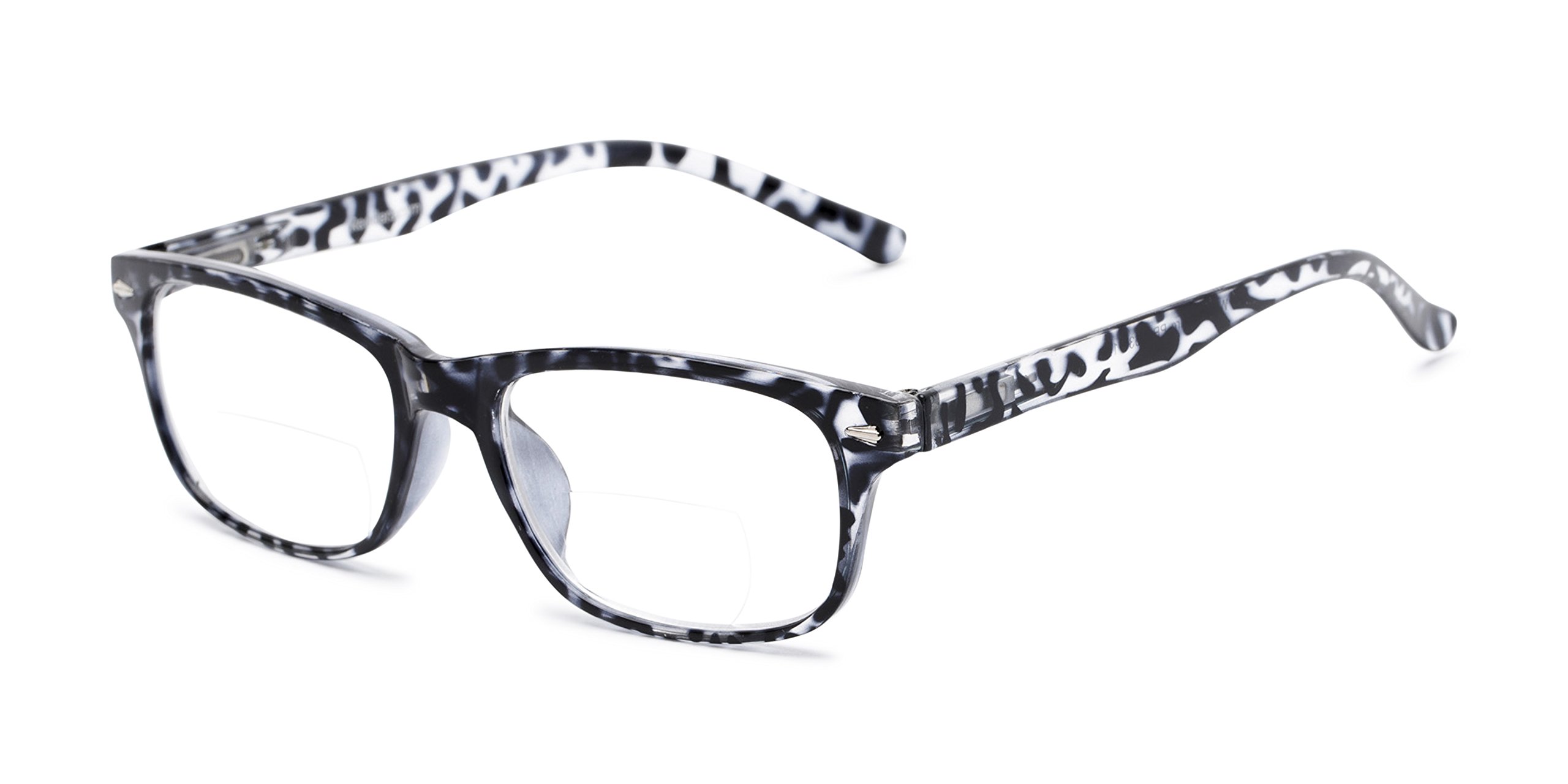 Retro Square Bifocal Reading Glasses in Black Tortoise by Readers.com | The Williamsburg | +1.75