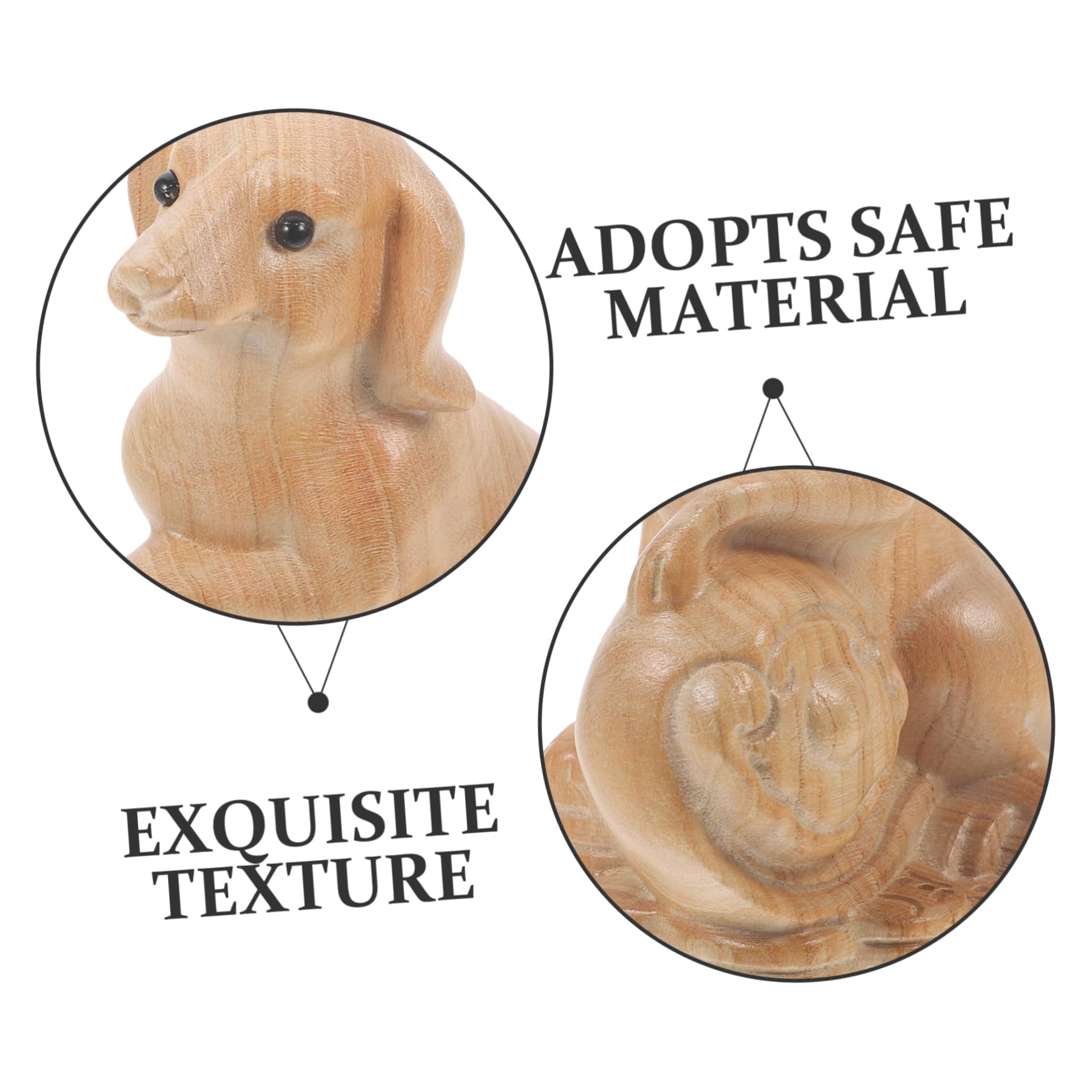 Amazon.co.jp: OUNONA 動物 装飾品 犬 工芸品 DIY 木 装飾品 犬 装飾品