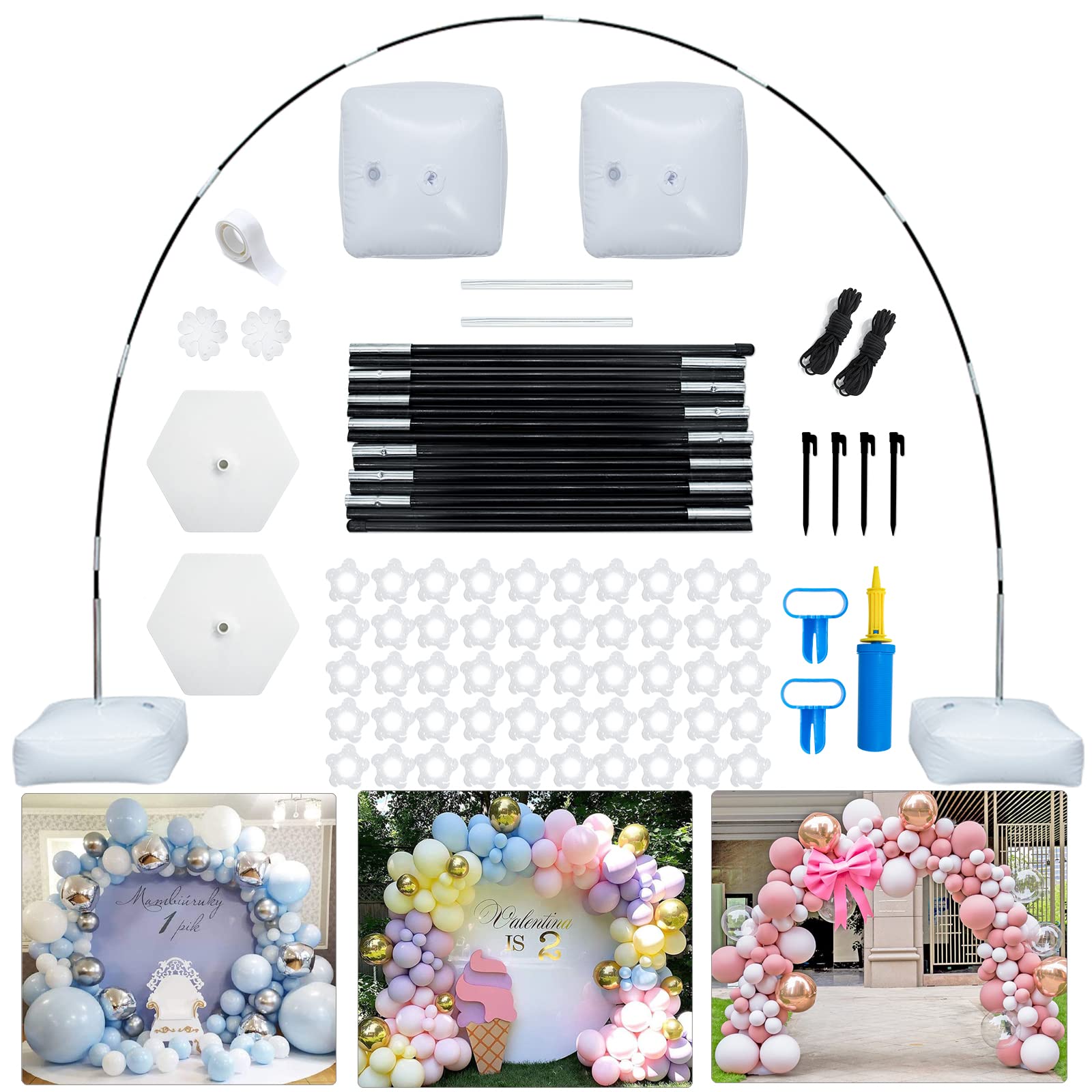 Buy Reusable Balloon Arch Stand Kit for Floor, 10 Ft Adjustable Balloon