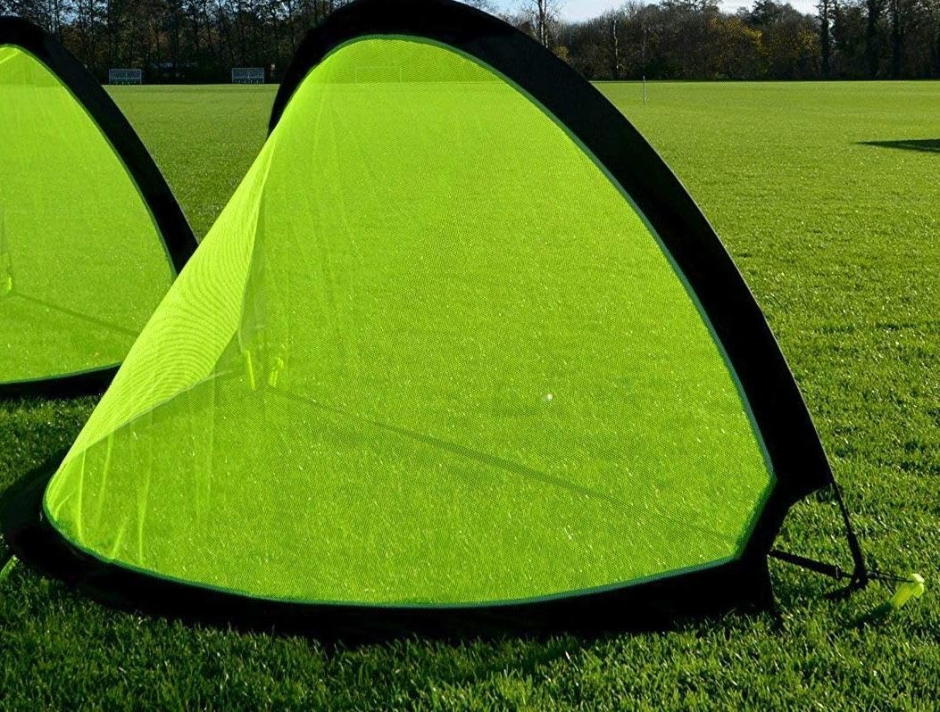 Porta da calcio pop up sportiva, 2 portatili, con borsa per il trasporto, telaio resistente, installazione rapida