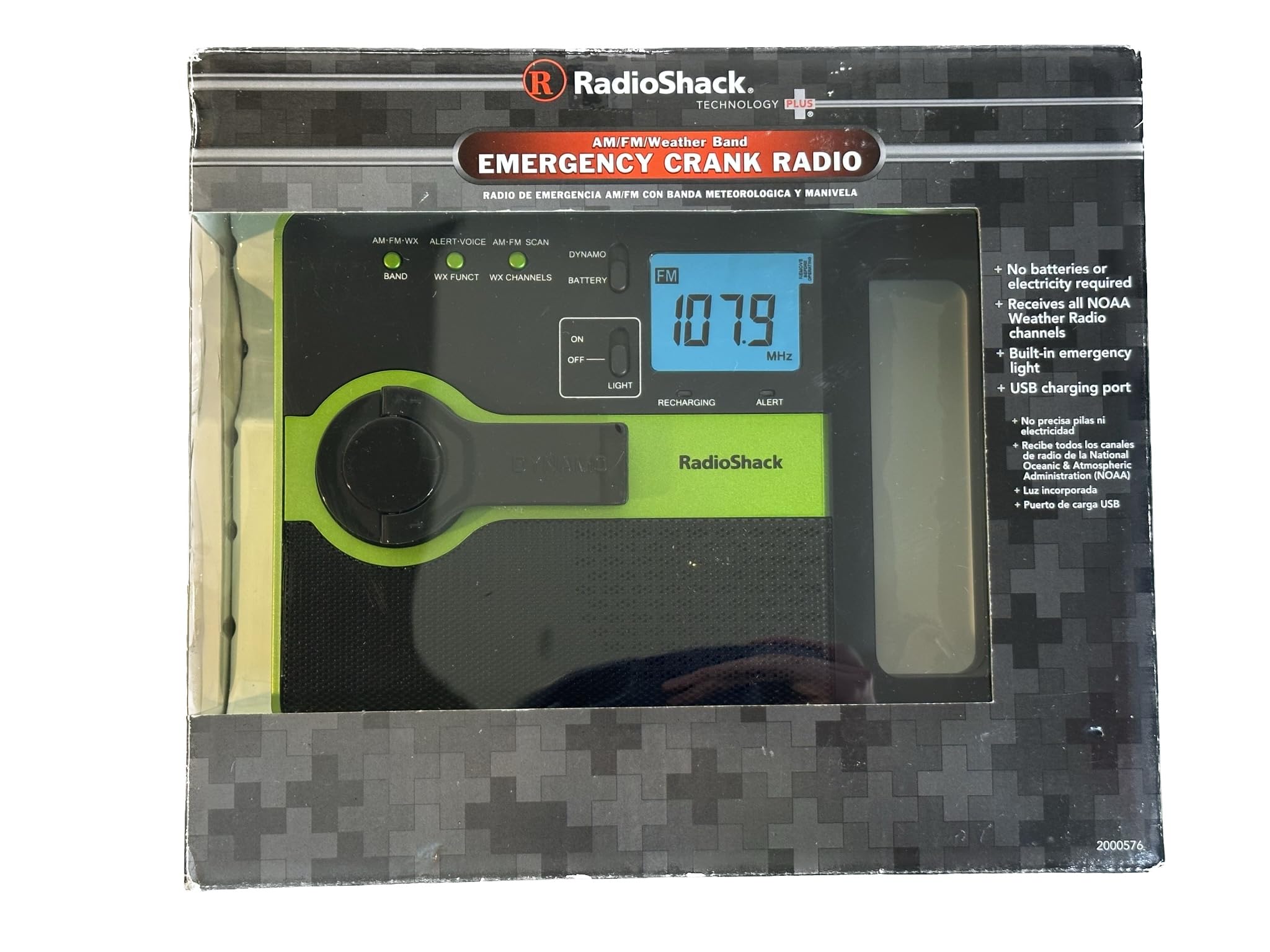 Emergency AM/FM/WX Crank Radio 20-576