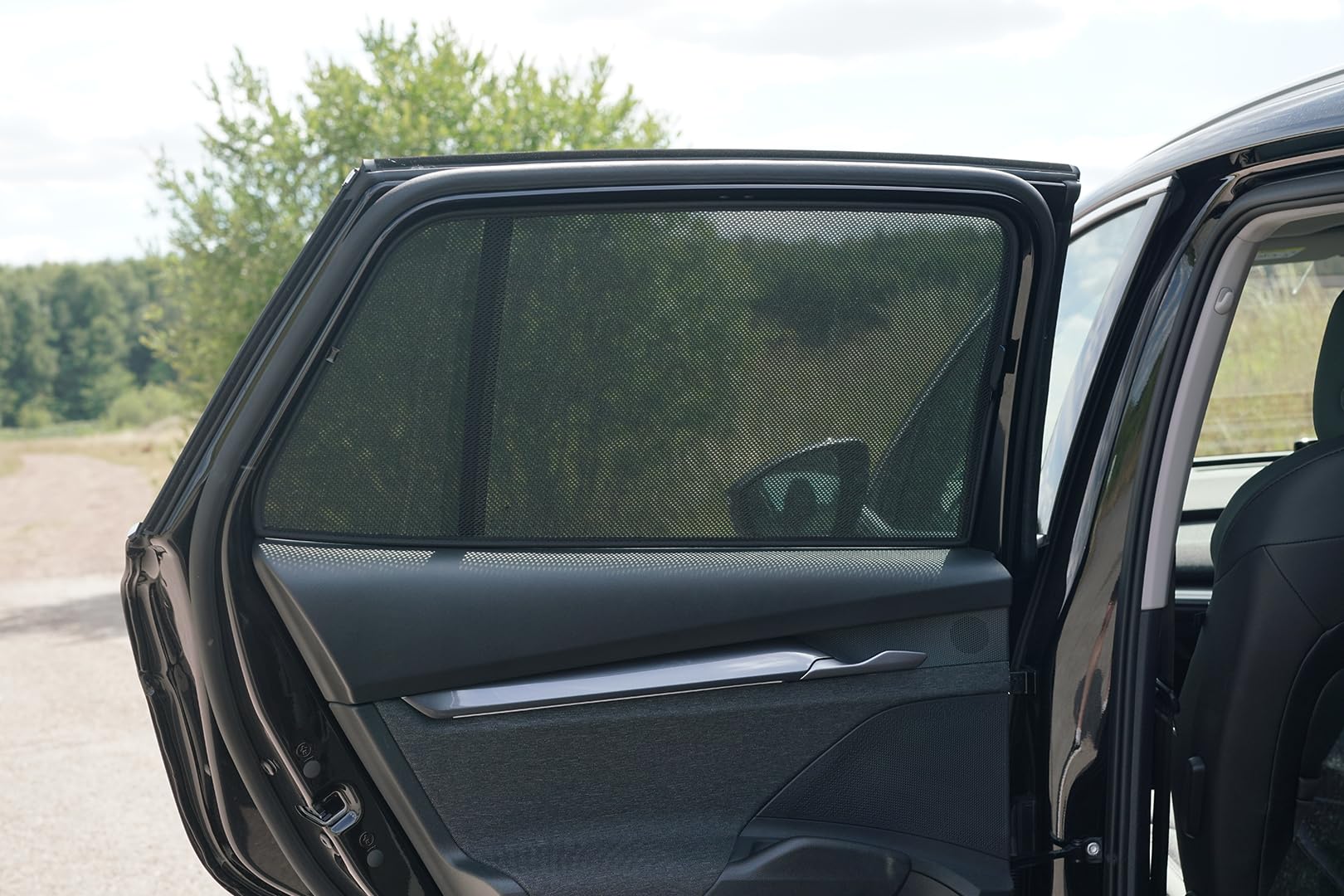 Set de Car Shades (Portes arrières) Compatible avec Skoda Elroq 2024- (2-pièces) Pare-Soleil sur Mesure pour Voiture