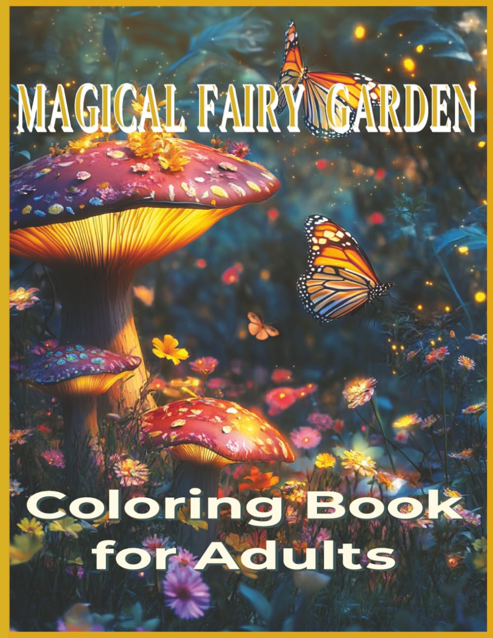 Magical Fairy Garden Coloring Book for Adults: 50 Easy and Relaxing Coloring Pages with Enchanted Mushrooms, Butterflies and Fantasy Flowers: A ... Art for Meditation and Stress Relief