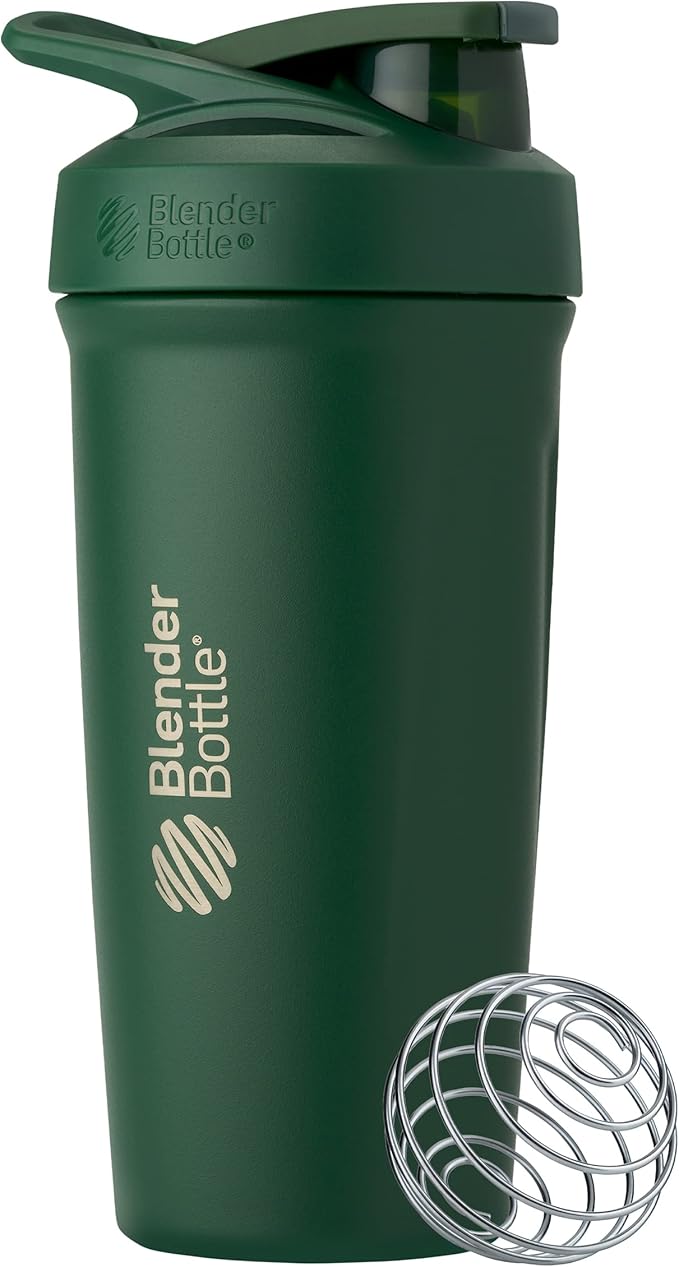 BlenderBottle Strada Shaker Cup Insulated Stainless Steel Water Bottle