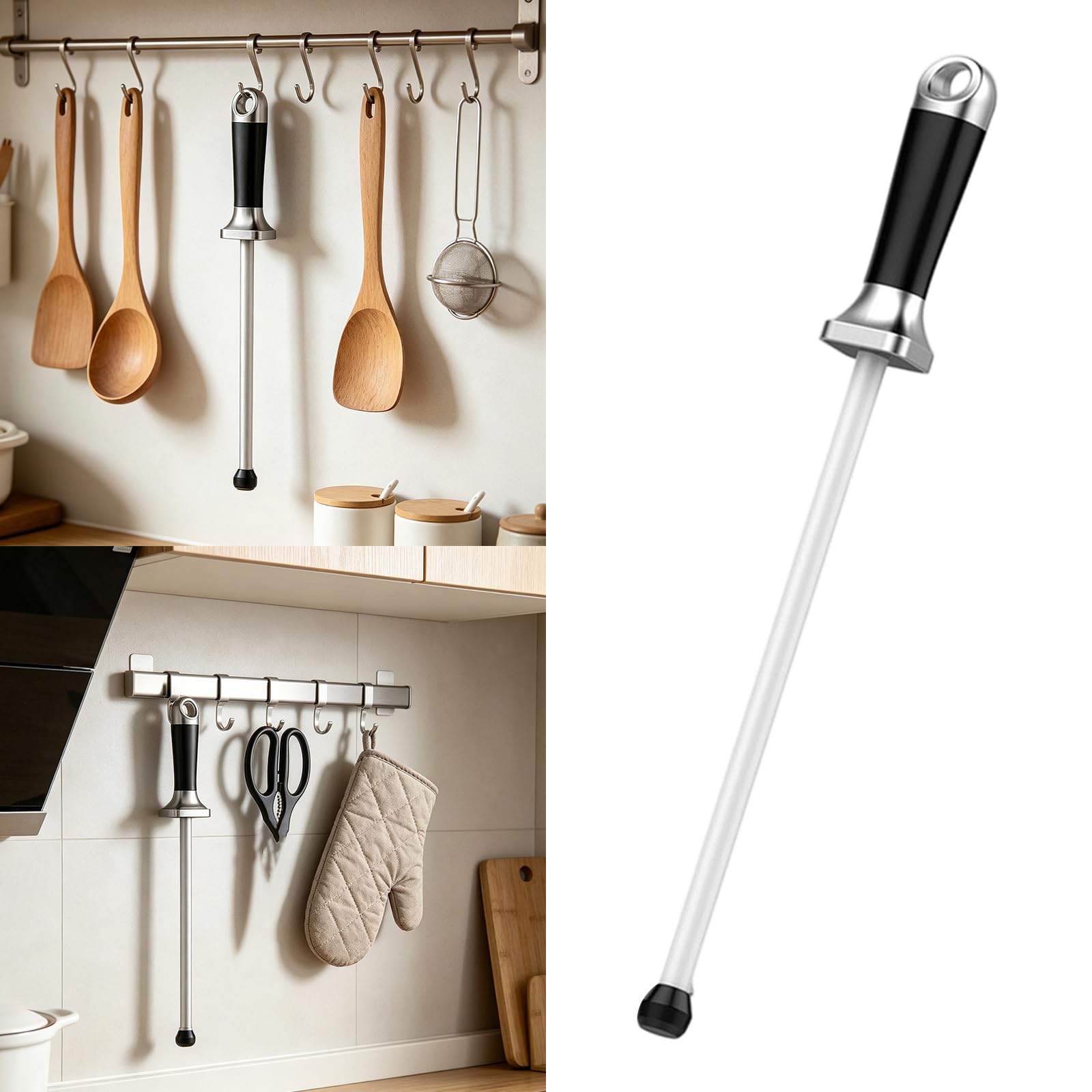 Affilacoltelli portatile multifunzionale per affilare lame in ceramica, adatto per lame da chef e utensili artigianali, manico in ABS