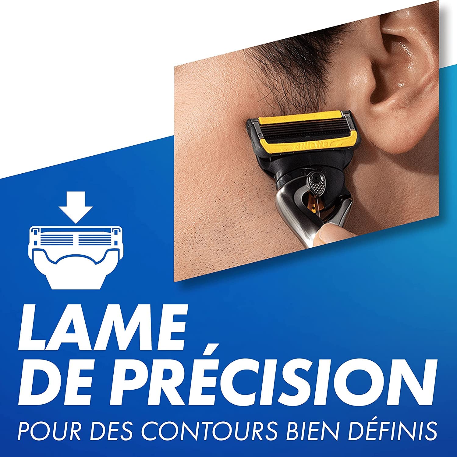 Gillette ProShield, Rasoir Pour Homme À 5 Lames Avec Lame De Précision, 1 Rasoir Gillette + 9 Recharges De Lames, Protection Maximale Pour un Rasage Confortable et Précis