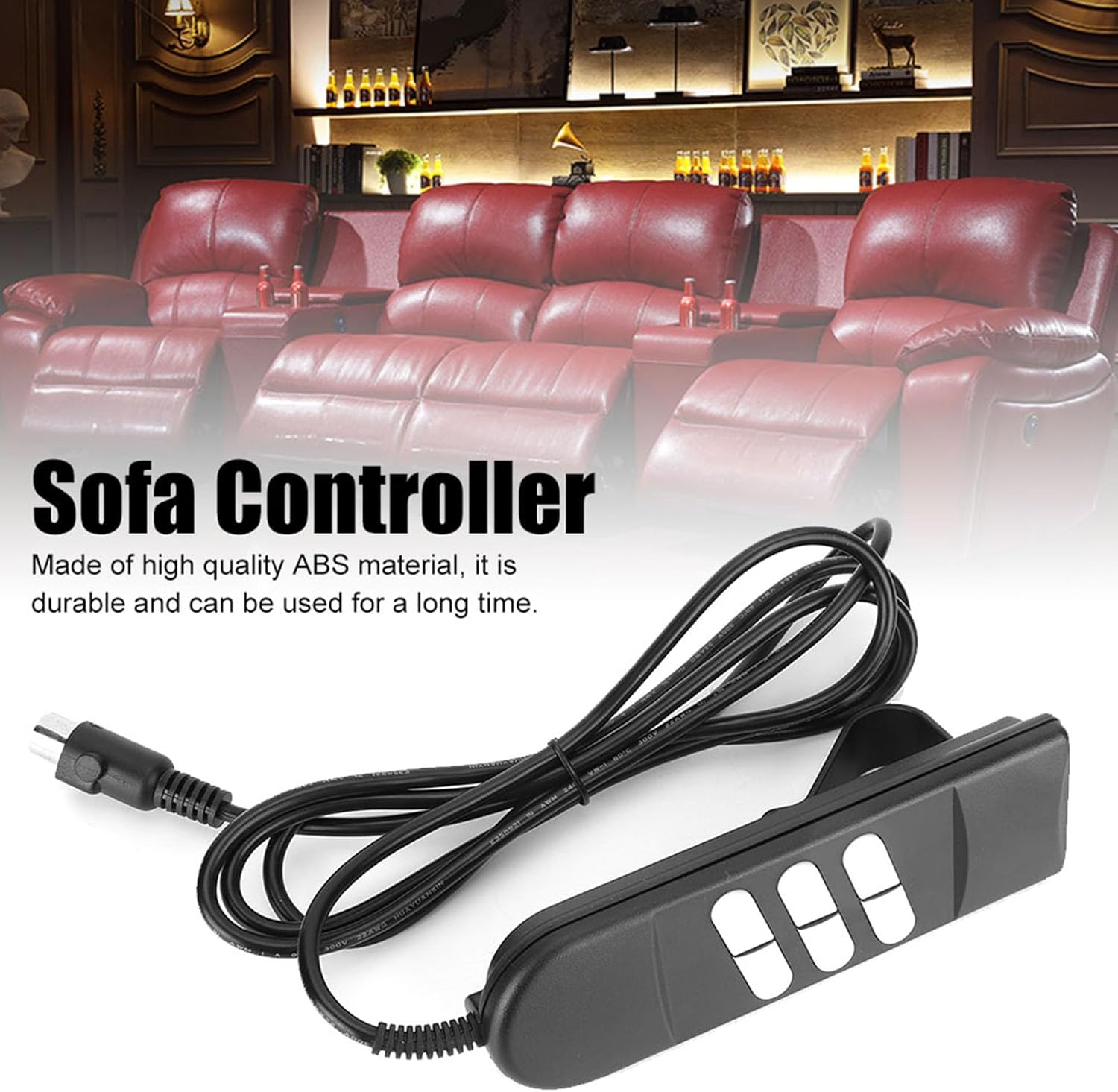 Recliner Remote Hand Control, 6 Button Lift Chair Remote Replacement Plastic Large Current Direct Drive Type Replacement Remote for Lift Chair
