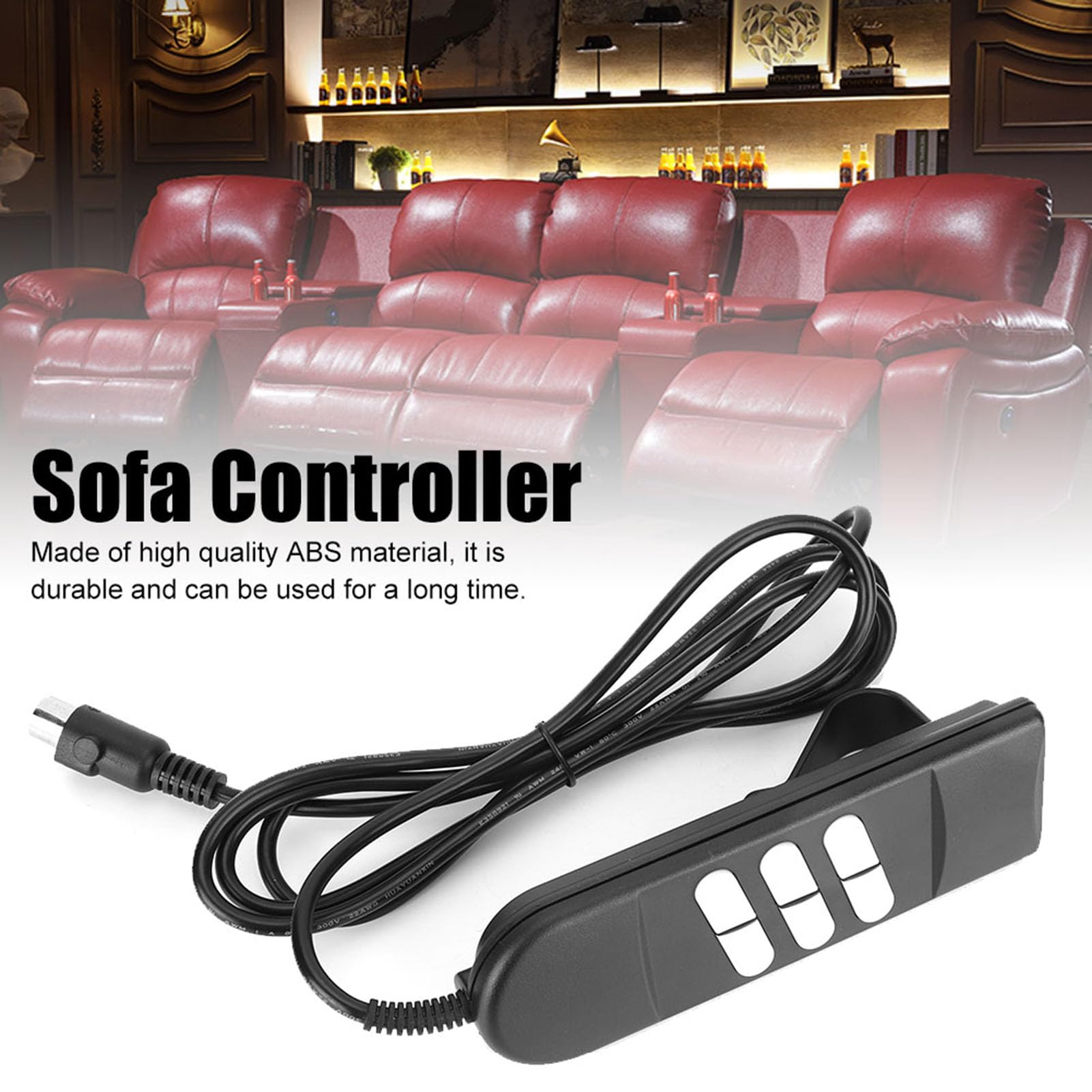Mando a distancia Universal Ajustable para Cama y Sofá, Mando a Distancia de 6 Botones y 5 Pines, Reemplazo del Mando Reclinable, 6,7 x 2,4 x