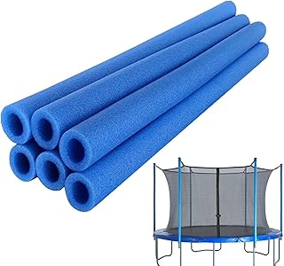 6 mangas espuma para poste trampolim, capas mastro espuma trampolim azul 39,9 cm, cobertura impermeável segurança para trampolim internos ou externos e postes trampolim regulares